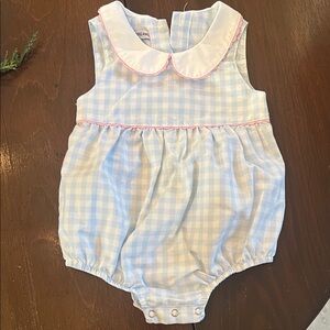 Sweet Dreams Blue and White Gingham Bubble for girls
